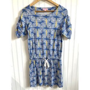 Lilly Pulitzer Dress Womens Small Raquel Butterfly Mini Drawstring‎ Waist Beachy